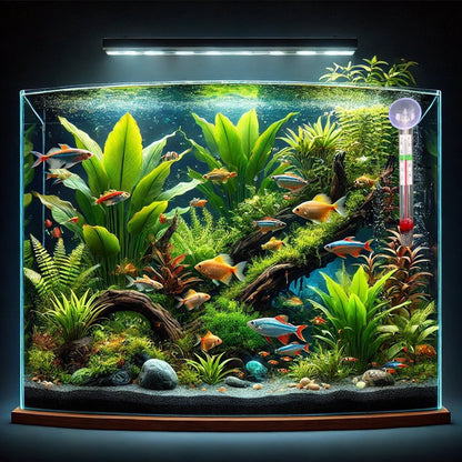 Aqua-Loui® - Thermometer - Geschikt voor Aquarium, Koelkast, Zwembad, ect - 0-40 Graden - 11cm - 3 stuks