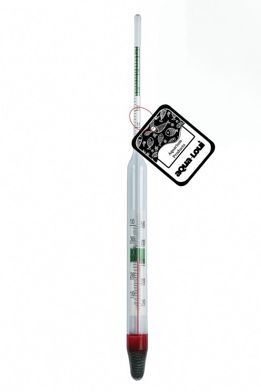 Aqua-Loui®- Zoutmeter & Thermometer - Aquariumthermometer & Zoutdobber - 0-40 Graden - 20 centimeter Lang