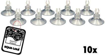 Aqua-Loui® - Aquarium Zuignap met klem - Geschikt voor slangmaat 4-6 mm - 10 stuks